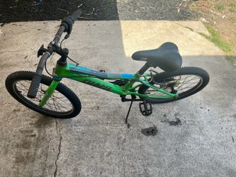 Green mountain bike