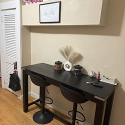 Kitchen Table With Bar Stools Included & USB Cable