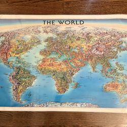 Laminated Double-Sided World Map Poster – 27” x 18” 