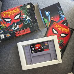 Super Nintendo Spider-Man with Poster in box