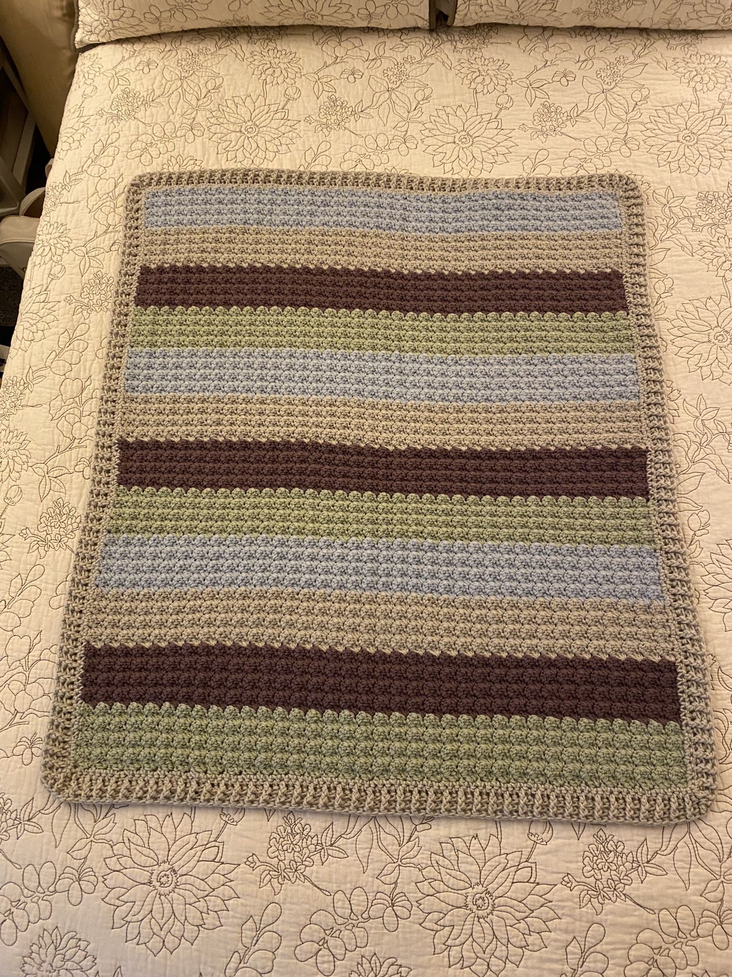 Newly Hand-Crocheted Baby Afghan