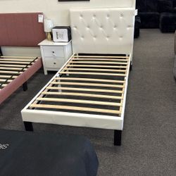Twin Platform Bed Frame Floor Model Clearance As-is