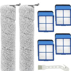 Home Times Replacement Brush Roll for Bissell CrossWave OmniForce 3882 Wet and Dry Vacuum cleaner (2 Roller+4 Hepa Filters)