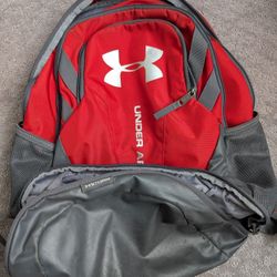 Under Armour Red And Gray Backpack