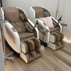 Two Beautiful Massage Chairs Recliners 