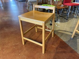 Made in Italy Blonde Low Back Counter Stool
