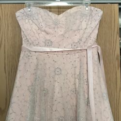 Short Pink Sparkly Formal Dress
