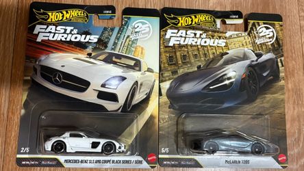 Hot Wheels premium 2026 Fast and furious McLaren 720s and Mercedes Benz amg Benz coupe