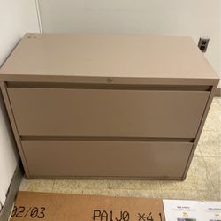 Later Two Drawer File Cabinet— Has Keys