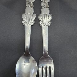 Vintage Walt Disney by Bonny PLUTO Dog Spoon Fork Stainless Silverware Japan