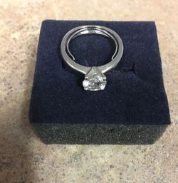 Sparkling CZ solitaire size small
