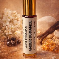 Amber Romance Perfume Oil 10ml Warm Vanilla Musk Sandalwood  Description:  Amber Romance is a warm, sensual fragrance oil designed to feel soft, cream