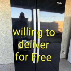 Whirlpool Side By Side Refrigerator(size 36" W 69" H