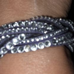 Blingy Purple Bracelet With Snaps