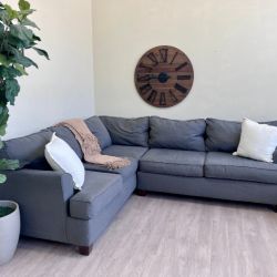 WE DELIVER! 🚚 - Gray Modern Deep-Seated L Sectional Couch