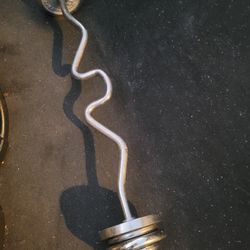 super Curl Bar N Weights 
