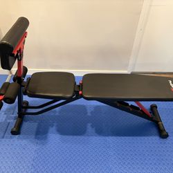 Adjustable Weight Bench – Foldable w/ Preacher Curl + Leg Extension