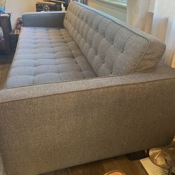 Gray Tufted Couch