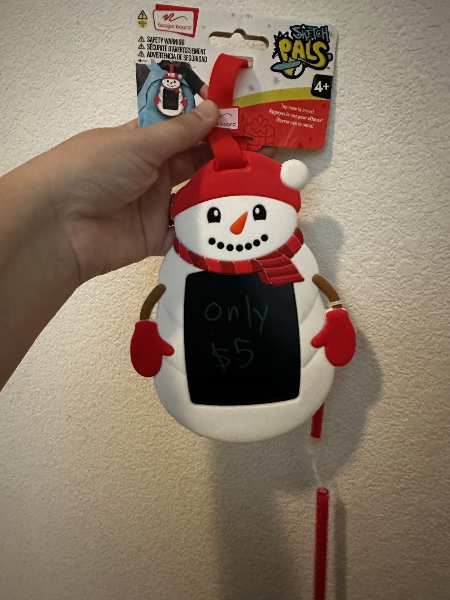 New Snowman Drawing Board That Erases With A Tap 