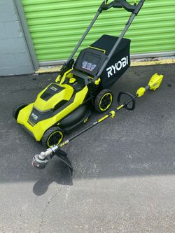 New Ryobi 21 inch self propelled mower bundle