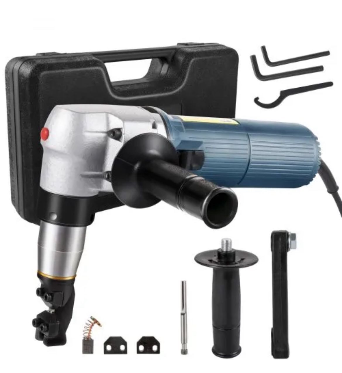 VEVOR Electric Metal Nibbler 625W Nibbler Metal Cutter 1000RPM High Speed Rotor 0.16in/4mm Metal Nibbler 110V w Replaced Blades Storage Case Sheet Met