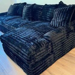Plush Chaise Sofa Sectional