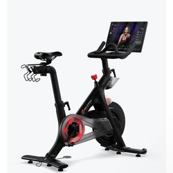Peloton Bike With Peloton Dumbells 