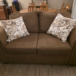 Brown Sofa And Love Seat For Sale