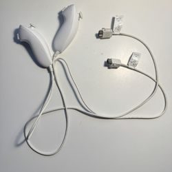 Nintendo Wii White Nunchuck Controllers