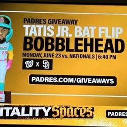 PRESALE Fernando Tatis Jr Bat Flip Bobblehead San Diego Padres Giveaway 6/23/25