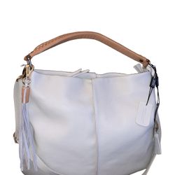 Varriale Italian Leather Beige Hobo Handbag NWT