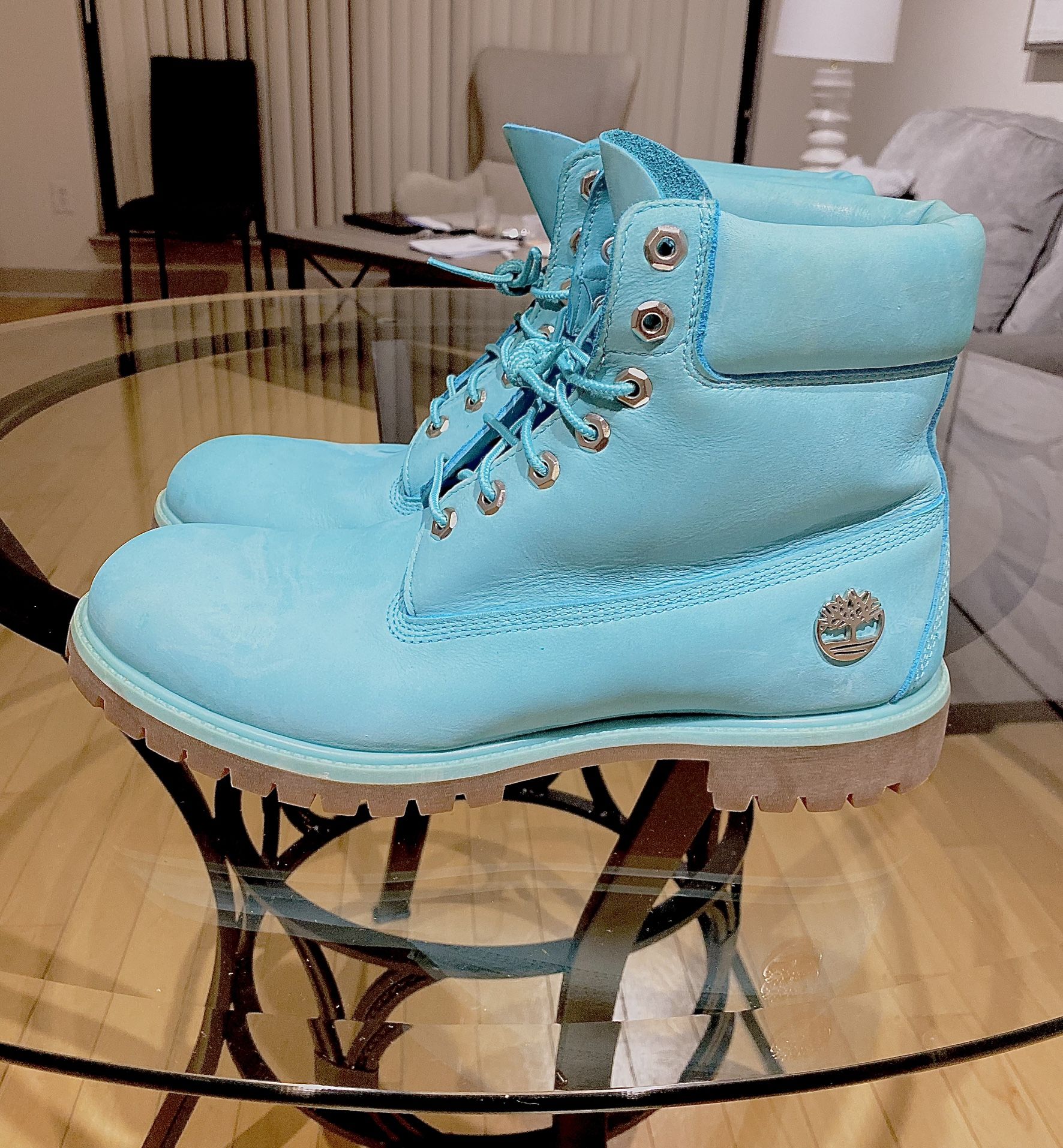 Men’s Timberland Boots in Baby Blue (Rare) - Size 11.5