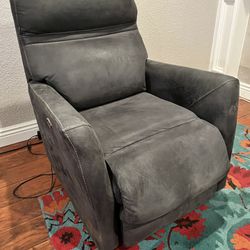 Power Recliner Chair, Dark Gray Grade Shape