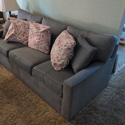 78" Blue Couch With Pillows 2012