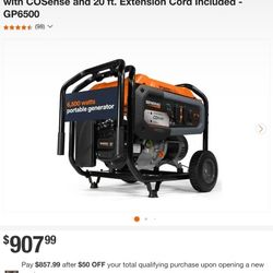 6500 Watt Generator By Generac