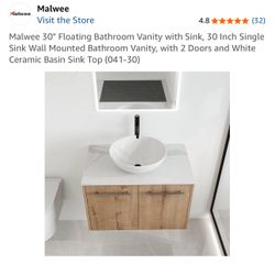 Floating Bathroom Vanity w/Sink
