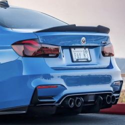 BMW 3 SERIES F30 F80 M3 REAL FORGED CARBON FIBER TRUNK SPOILER PSM STYLE 
