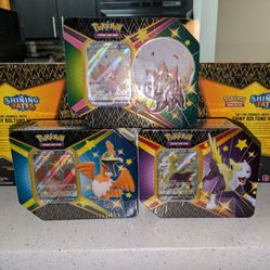 3 Pack Shining Fates Tin Collection 