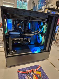 AM5 NZXT GAMING PC: 4.7 Ryzen 5 7600X, ASUS B840-PLUS WIFI, ASUS Dual GeForce RTX 5060 8GB GDDR7 PCI Express 5.0, 16GB DDR5 RAM, 1TB M.2 + 1TB HDD, 24