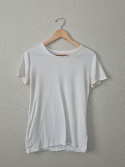 Faded Glory Womens White Short Sleeve Tee Size: (12-14) Large