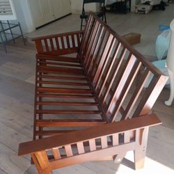 Futon Bed Frame Wood Walnut