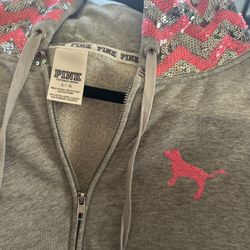 Victoria's Secret Pink Mega Bling Full Zip Hoodie