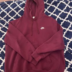 Purple Nike fleece Hoodie Size L