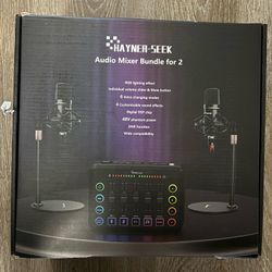 -HAYNER-SEEK Audio Mixer Bundle for 2 (Podcast Equipments)