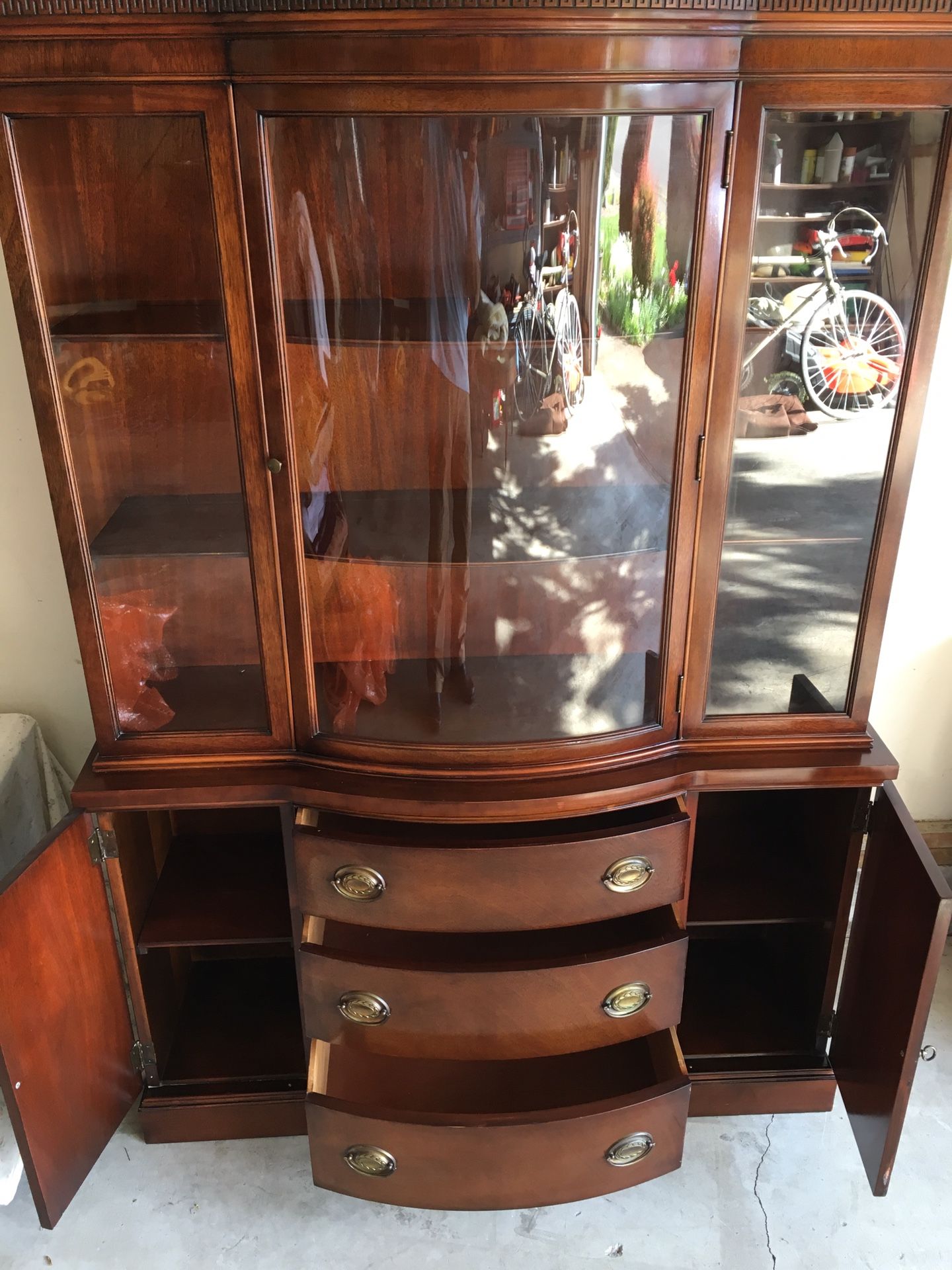 1949 New Travis Court Collection By Drexel Mahogany China Cabinet