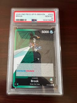 One Piece Brook Leader Card PSA 10 OP15-022 Pokemon card cards tcg slab
