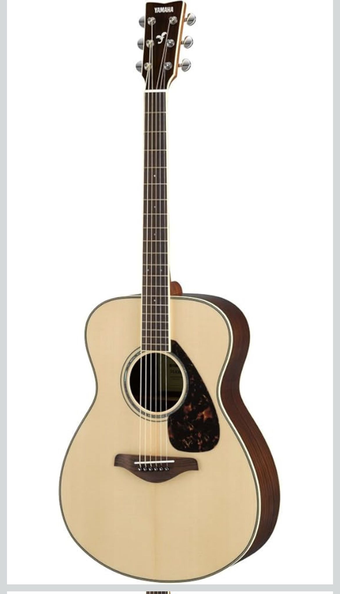 Yamaha FS830 Small Body Solvgid Top Acoustic Guitar, Natural