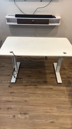 Electric Standing Desk - White, Height Adjustable
