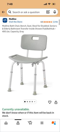 Medline Bath Chair New