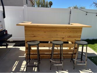 Outdoor bar used once for party